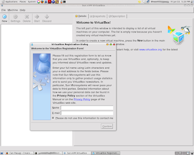 SreeenShot VirtualBox di F9