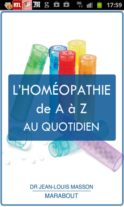 Android application L'Homéopathie de A à Z au quotidien screenshort