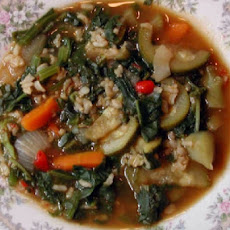 Slow-Cooked Harvest Vegetable and Rice Soup