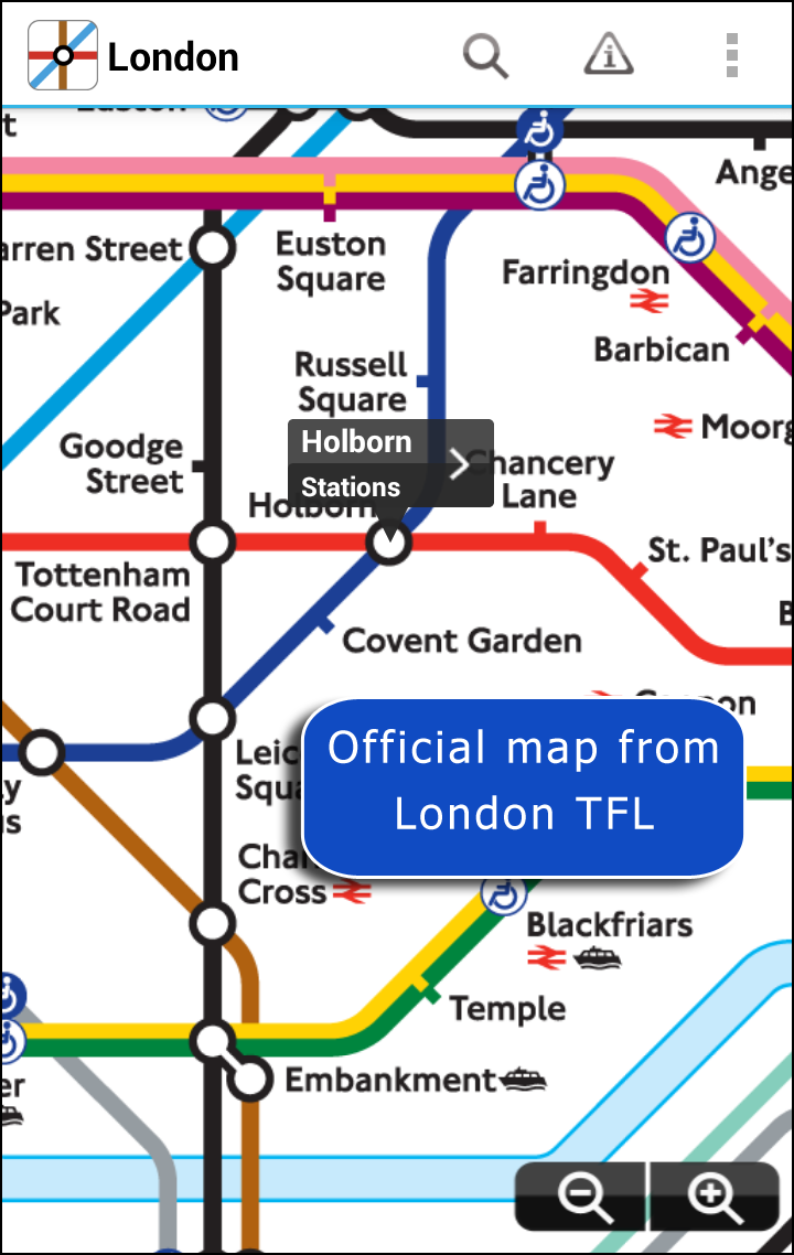 Android application London Underground screenshort