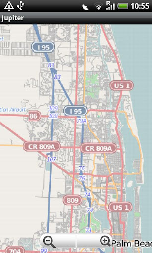 Jupiter Palm Beach Street Map