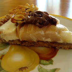 Pear and Nutella Tart with Maple Almond Brittle