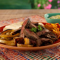 Red Curry Marinated Skirt Steak Fajitas