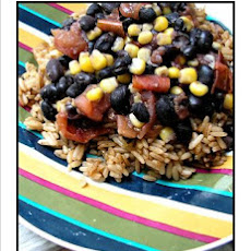 Black Beans over Dirty Rice