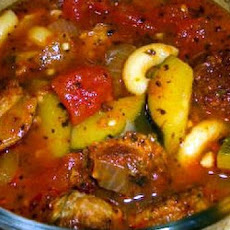 Mild Italian Sausage, Tomato & Zucchini Stew