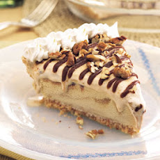 Dulce de Leche Ice Cream Pie with Mocha Fudge Sauce