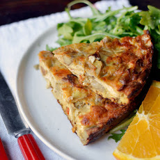 Sausage, Artichoke & Goat Cheese Egg Bake