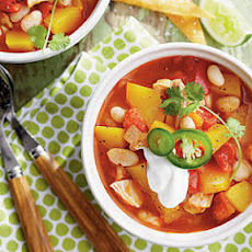 Chicken-and-White Bean Chili with Pumpkin