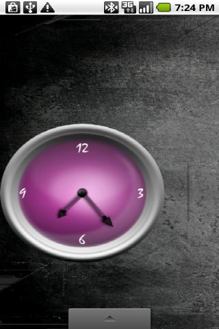 Purple Analog Clock Set