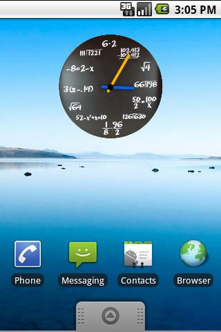 Math Analog Clock Widget