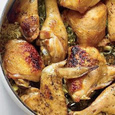 Chicken with Rice, Broccoli, and Scallions