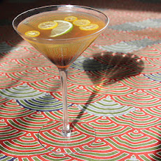 Smoked tea-quila-quat fizz