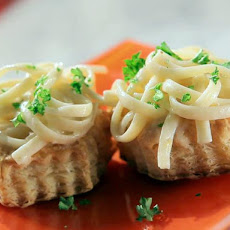 Linguini with Lemon Cream Sauce on Puff Pastry