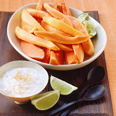Fresh Papaya with Coconut-Lime Yogurt