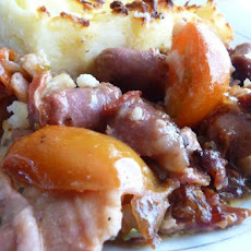 Sausage, Bacon and Tomato Cottage Pie