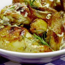 Grilled Chicken with Rosemary White Barbecue Sauce Recipe