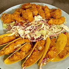 Fried Catfish Taco with Chipotle Slaw
