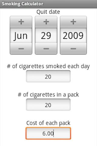 Smoking Calculator