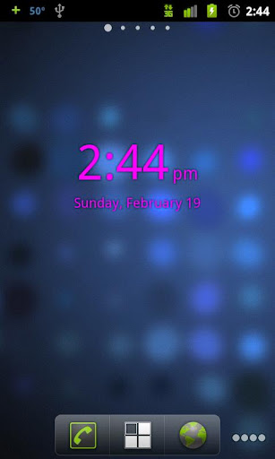 Pink Digital Clock Widget