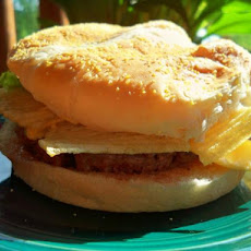 Squashed Burgers and Chips