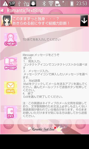 Romantic Text Bird英語で送る愛のメッセージ