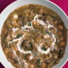 Roasted Eggplant and Chickpea Soup