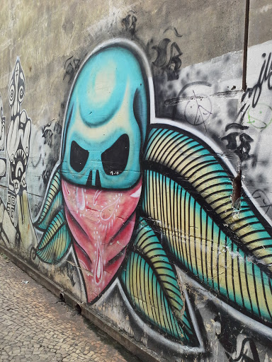 Grafite Caveira Na Vila