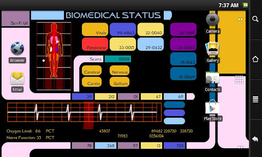 Sci-Fi UI Live Wallpaper Lite