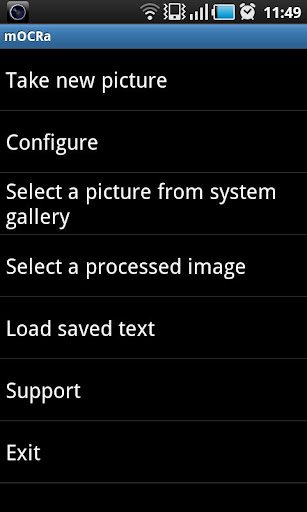 mOCRa: mobile OCR application