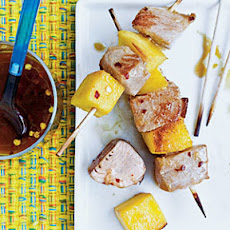 Spicy Tuna-Mango Skewers