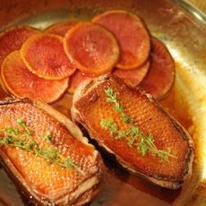 Apple-Glazed Duck with Watermelon Radishes with Aida Mollenkamp