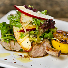 Roasted Pork With Apple Parmesan Salad