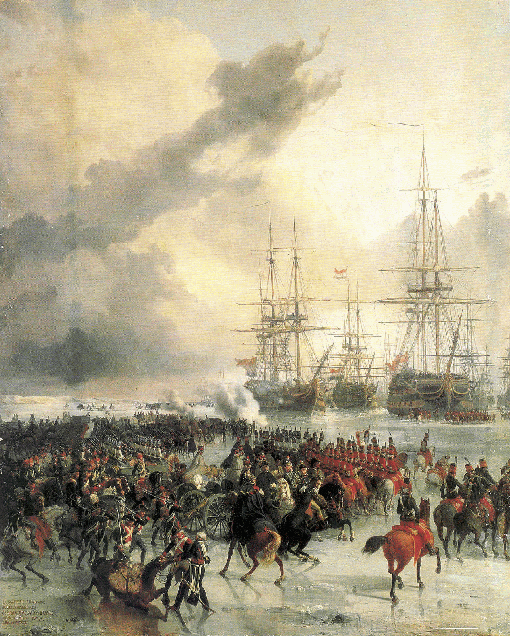 Капитуляция голландского флота в Гелдере - Работа Шарля-Луи-Мозена (Charles-Louis Mozin) (1806-1862).