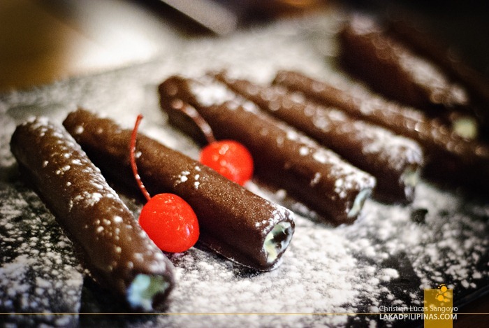 Dark Chocolate Cigars at Chops Chicago Steakhouse 