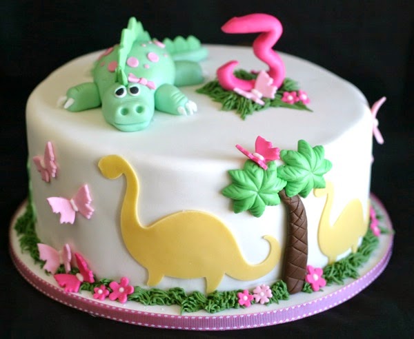 Dinosaur princess cake