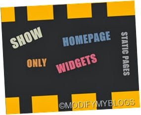 show,hide,only,static pages,homepage and archive pages to widgets