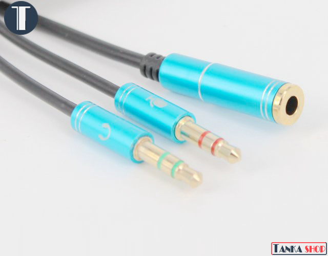 cáp gộp audio tai nghe và micro JSJ C1-2