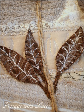 Rusty Flower Garden - Mixed Media Art Quilt by Vintage with Laces Rusty Flower Garden - Mixed Media Art Quilt by Vintage with Laces