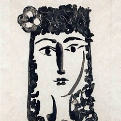 Picasso, Femme a la Mantille avec une Fleur, Carmen 1949