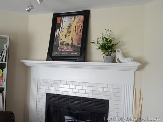 black 18x24 frame from Michael's on the new mantel!