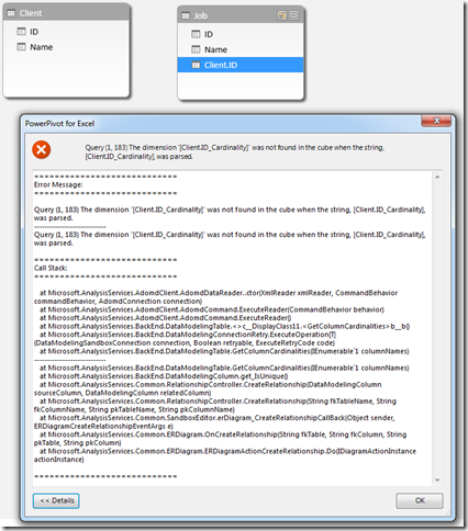 PowerPivot Relationship Error