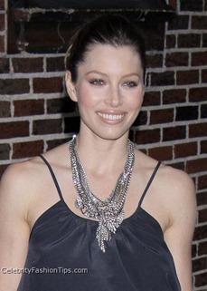 Jessica Biel Diamond Necklace