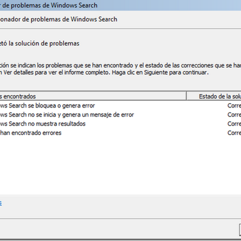 Arreglar el buscador de Windows 7