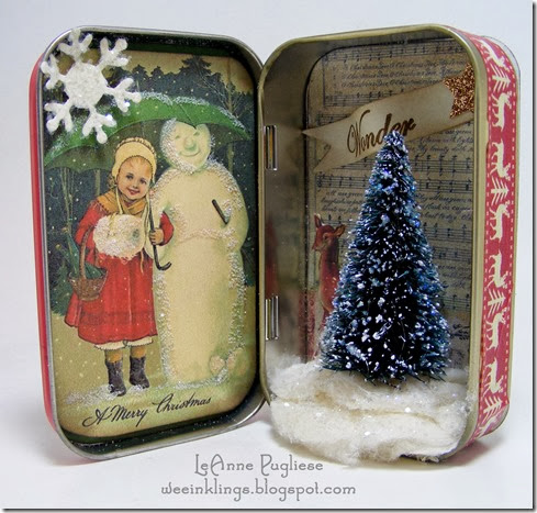 LeAnne Pugliese WeeInklings Vintage Christmas Altoids Tin