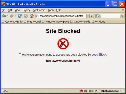 Leechblock - bloquear páginas del navegador web
