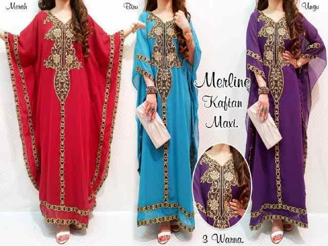 Baju Muslimah For You: #001 Merline Kaftan Maxi
