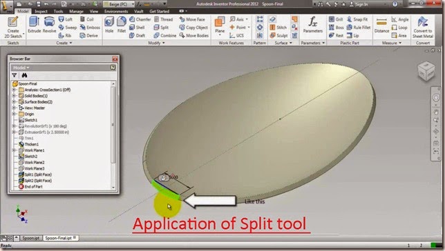 Application of Split tool
