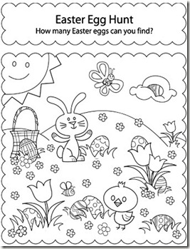 Download Teaching the Little Ones English : EASTER COLOURING WORKSHEETS