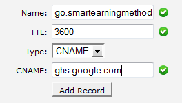 hostgator CNAME record