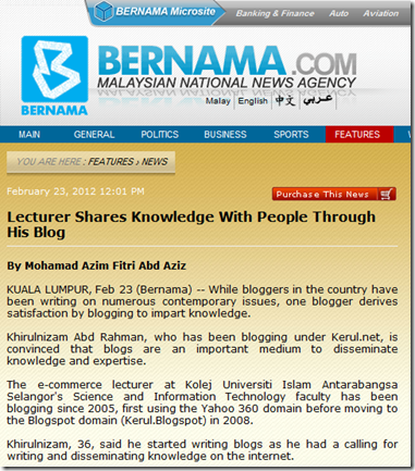 LECTURER SHARES KNOWLEDGE WITH PEOPLE THROUGH HIS BLOG